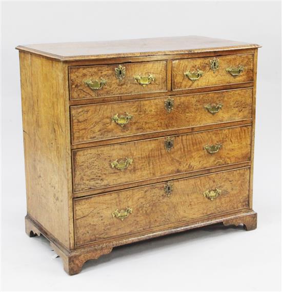 A George III pollard oak chest, W.3ft 1in.